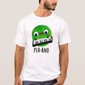 Pea-ano Funny Music Veggie Pea Pun T-Shirt (Vorderseite)