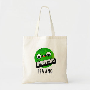 Pea-ano Funny Music Veggie Pea Pun Tragetasche