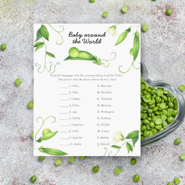 Pea Baby Dusche - Baby rund um das Weltspiel (Von Creator hochgeladen)