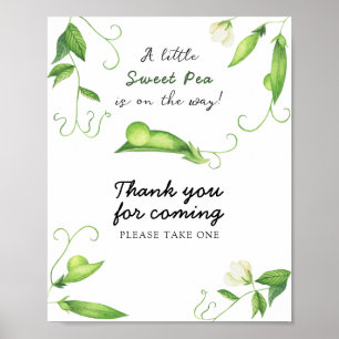 Pea baby Dusche - Danke, dass du gekommen bist Poster