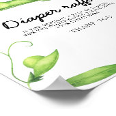Pea baby dusche - Windeln Tombola Poster (Ecke)
