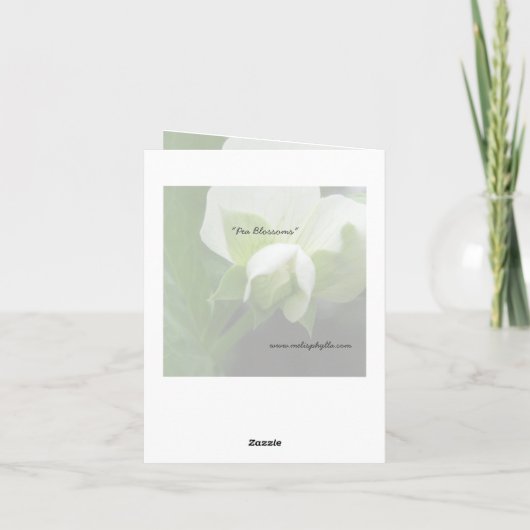 Pea Blossoms benutzerdefinierte Notizkarte oder Gr Karte (Rückseite)