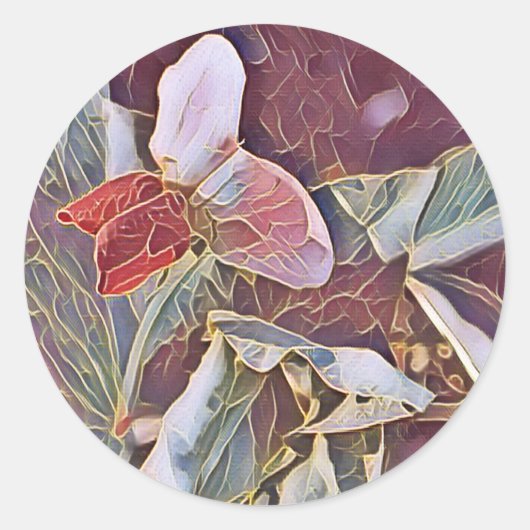 PEA-BLUME RUNDER AUFKLEBER (Vorderseite)