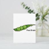 Pea Brain Postkarte (Stehend Vorderseite)