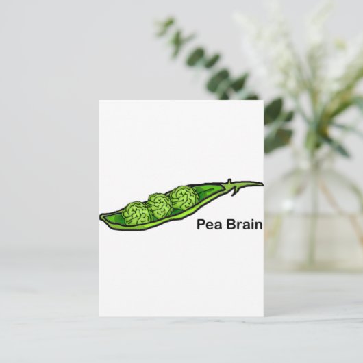 Pea Brain Postkarte (Stehend Vorderseite)