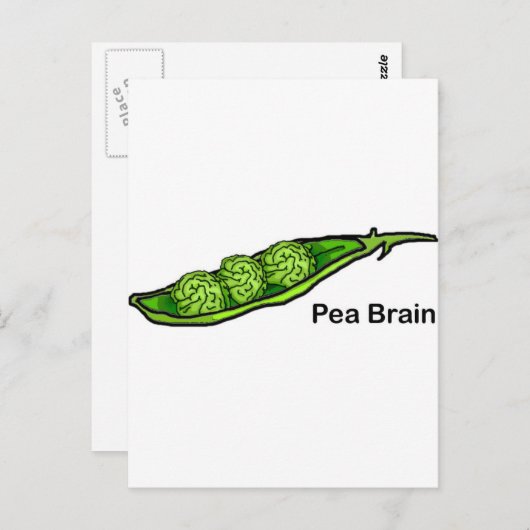 Pea Brain Postkarte (Vorne/Hinten)