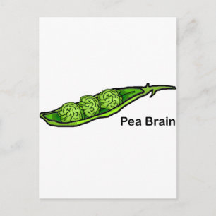 Pea Brain Postkarte