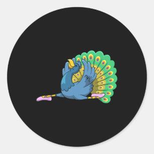 Pea Dancing Ballerina Bird Ballet Tanz Kostüm Runder Aufkleber