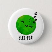 Pea Funny Sleeping Pea Pun Button (Vorderseite)