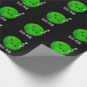 Pea Funny Sleeping Pea Pun Dark BG Geschenkpapier (Ecke)