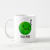 Pea Funny Sleeping Pea Pun Kaffeetasse (Links)