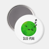 Pea Funny Sleeping Pea Pun Magnet (Vorderseite/Rückseite)