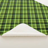 Pea Green Kariert Pattern Große Sherpa Blanket Sherpadecke (3/4)