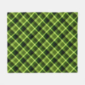 Pea Green Kariert Pattern Medium Fleece Blanket (Vorderseite (Horizontal))