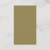 Pea Green Simple Minimalistisch Monogram Visitenkarte (Rückseite)