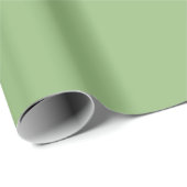 Pea Green Solid Color | Classic | elegant Geschenkpapier (Rolleneckpunkt)