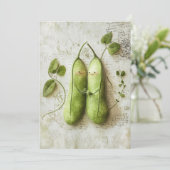 Pea im Pod | Garden Cuddles Einladung (Stehend Vorderseite)