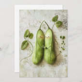 Pea im Pod | Garden Cuddles Einladung (Vorne/Hinten)