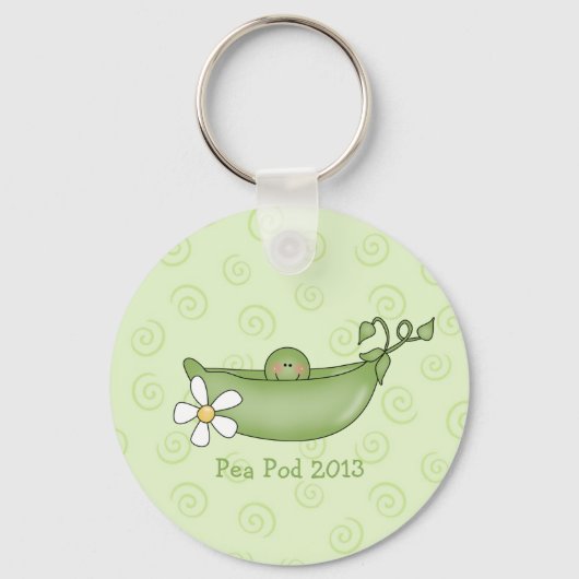 Pea im Pod-Schlüsselanhänger Schlüsselanhänger (Vorderseite)