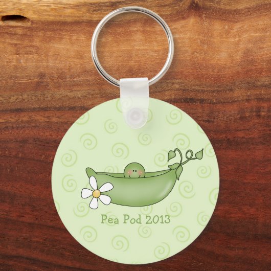 Pea im Pod-Schlüsselanhänger Schlüsselanhänger (Vorderseite)