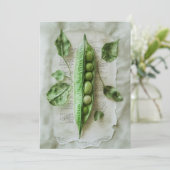 Pea im Pod | Snug & Sweet Einladung (Stehend Vorderseite)