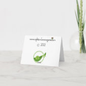 Pea in einem Pod BlueDanke-Karte Dankeskarte (Rückseite)