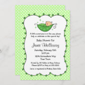 Pea in meinem Pod-Kinderdusche Einladung (Vorne/Hinten)