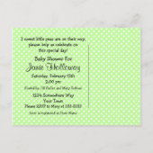 Pea in meinem Pod Triplets Baby Dusche Postkarte l (Rückseite)