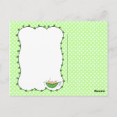 Pea in meinem Pod Triplets Danke Postcard Postkarte (Rückseite)