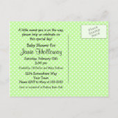 Pea in meiner Pod Baby-Dusche Postkarte (Rückseite)