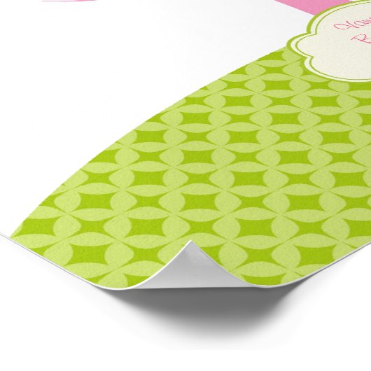 Pea in Pod Baby Shower Gästebuch Tree Poster (Ecke)