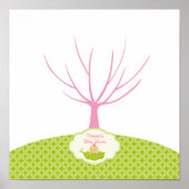 Pea in Pod Baby Shower Gästebuch Tree Poster (Vorne)
