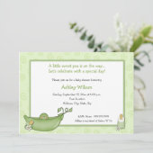 Pea in the Pod Baby Shower Einladungen (Stehend Vorderseite)