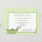 Pea in the Pod Baby Shower Einladungen (Vorne/Hinten)