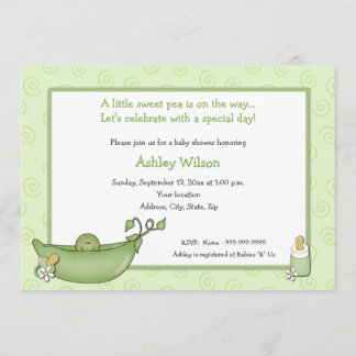 Pea in the Pod Baby Shower Einladungen