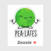 Pea-lates Funny Pilates Pea Pun Aufkleber (Blatt)