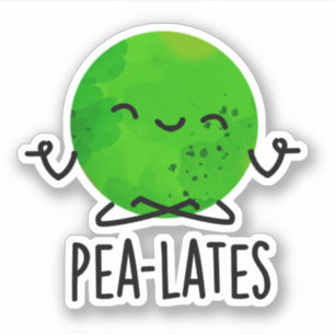 Pea-lates Funny Pilates Pea Pun Aufkleber