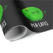 Pea lates Funny Pilates Pea Pun Dark BG Geschenkpapier (Rolleneckpunkt)