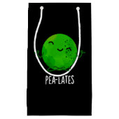 Pea lates Funny Pilates Pea Pun Dark BG Kleine Geschenktüte (Vorderseite)