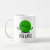 Pea-lates Funny Pilates Pea Pun Kaffeetasse (Links)