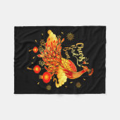 Pea Mahjong Cheers Bird Bam Chinese Mah Jong Game Fleecedecke (Vorderseite (Horizontal))