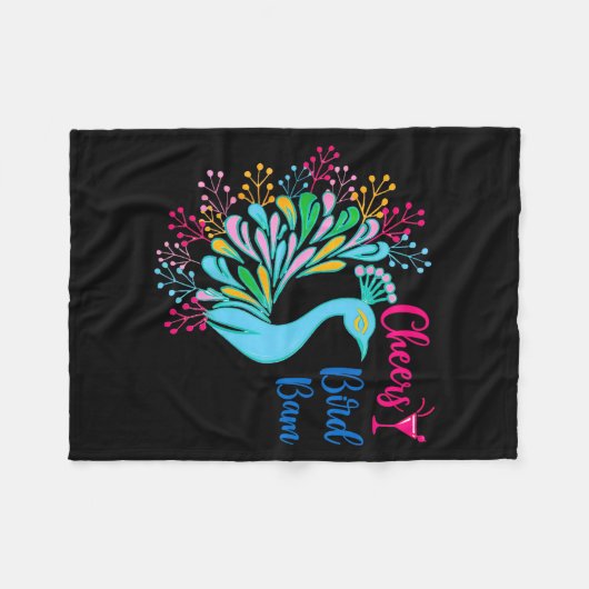 Pea Mahjong Cheers Bird Bam Chinese Mah Jong Wine Fleecedecke (Vorderseite (Horizontal))