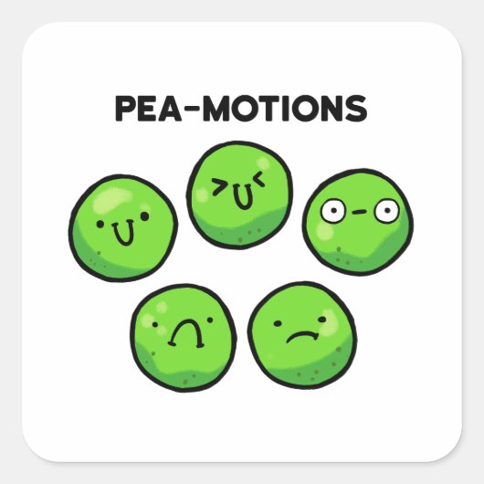 Pea-Motions Funny Vegemoniale Pun Sticker (Vorderseite)