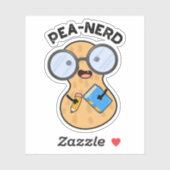 Pea-Nerd Funny Nerd Peanut Pub Aufkleber (Blatt)