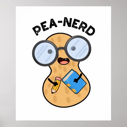 Pea-Nerd Funny Nerd Peanut Pub Poster (Vorne)