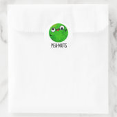 Pea-Nüsse Funny Crazy Pea Pun Runder Aufkleber (Tasche)