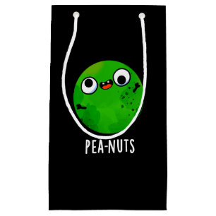 Pea-nuts Lustig Verrückte Erbse Wortspiel Dunkles  Kleine Geschenktüte