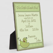 Pea Pod Baby Birth Information Fotoplatte (Seite)