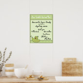 Pea Pod Baby Birth Information Poster (Küche)