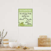 Pea Pod Baby Birth Information Poster (Küche)